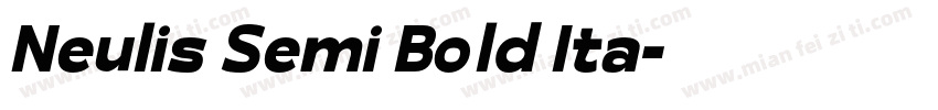 Neulis Semi Bold Ita字体转换